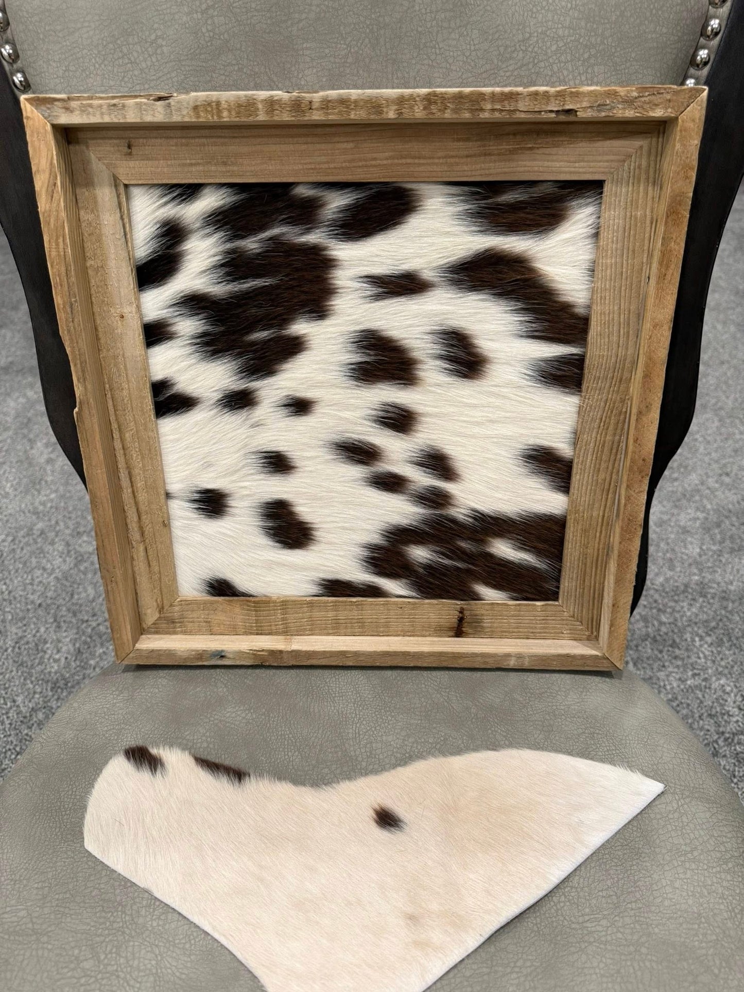 RTS - Ready to Ship: Branding Frame (Cowhide, Weathered Wood)