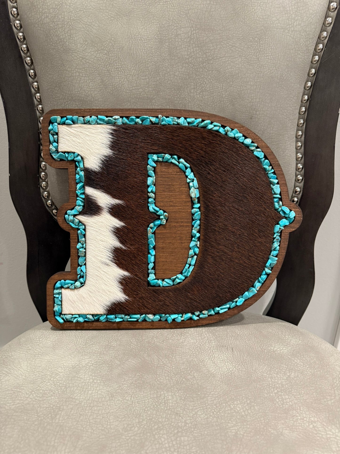 Monogram - Western - Cowhide + Turquoise + Wood