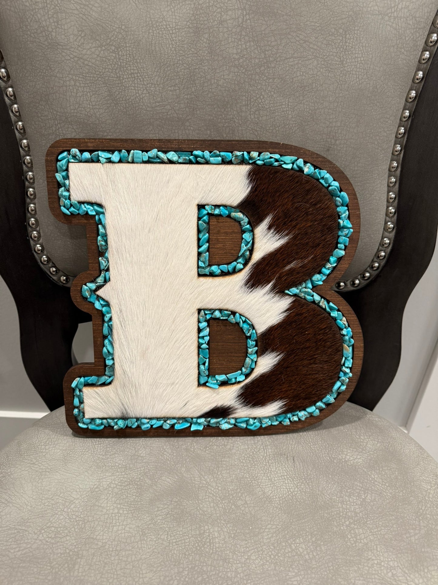 Monogram - Western - Cowhide + Turquoise + Wood