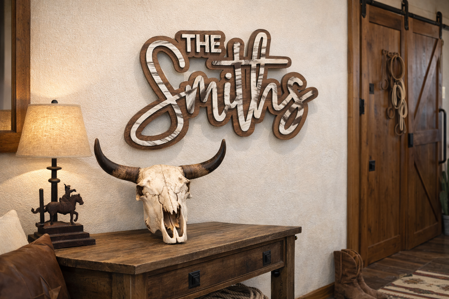 Name Sign - Cowhide Cursive