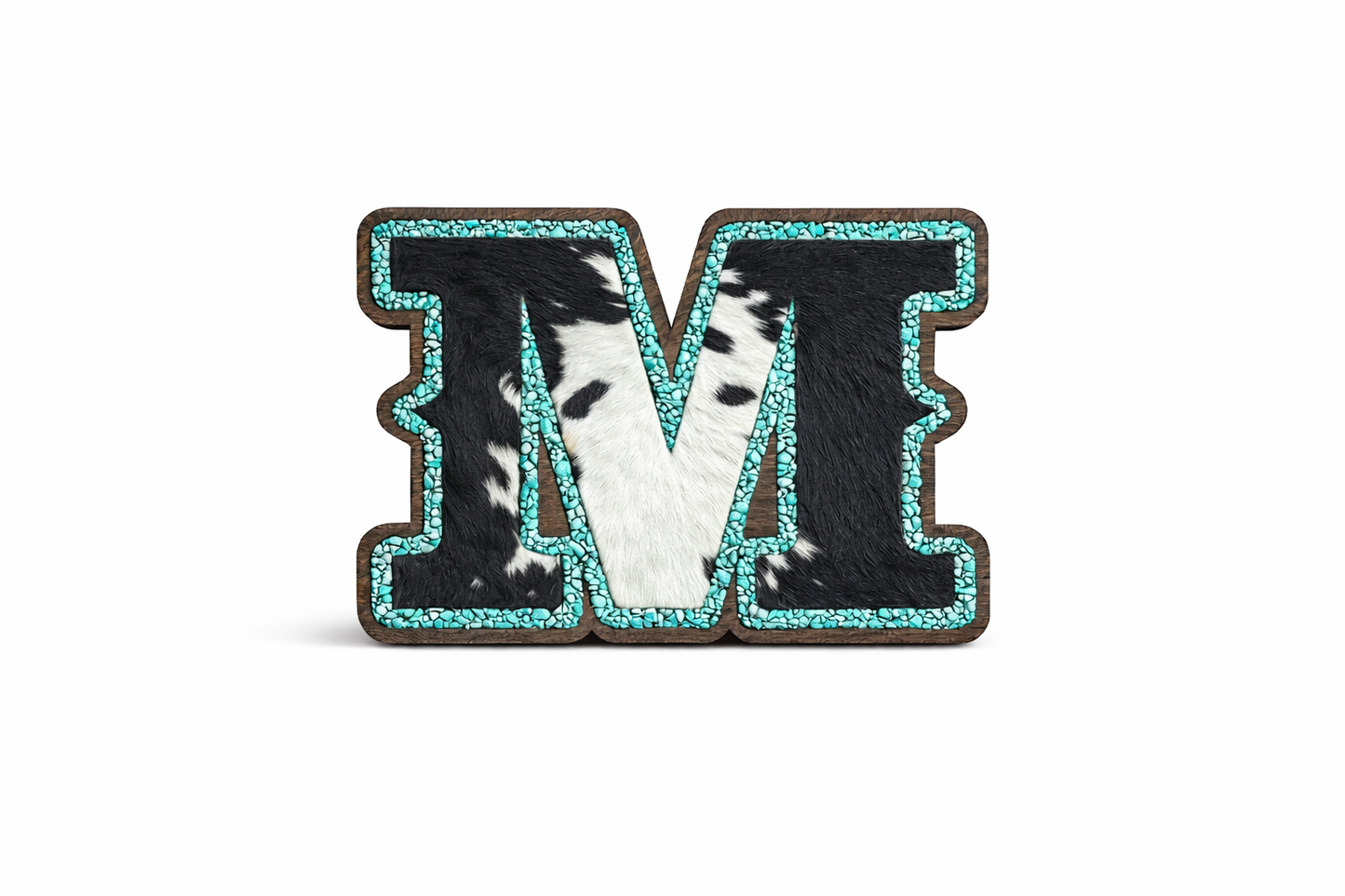 Western Letter - Cowhide & Inlay