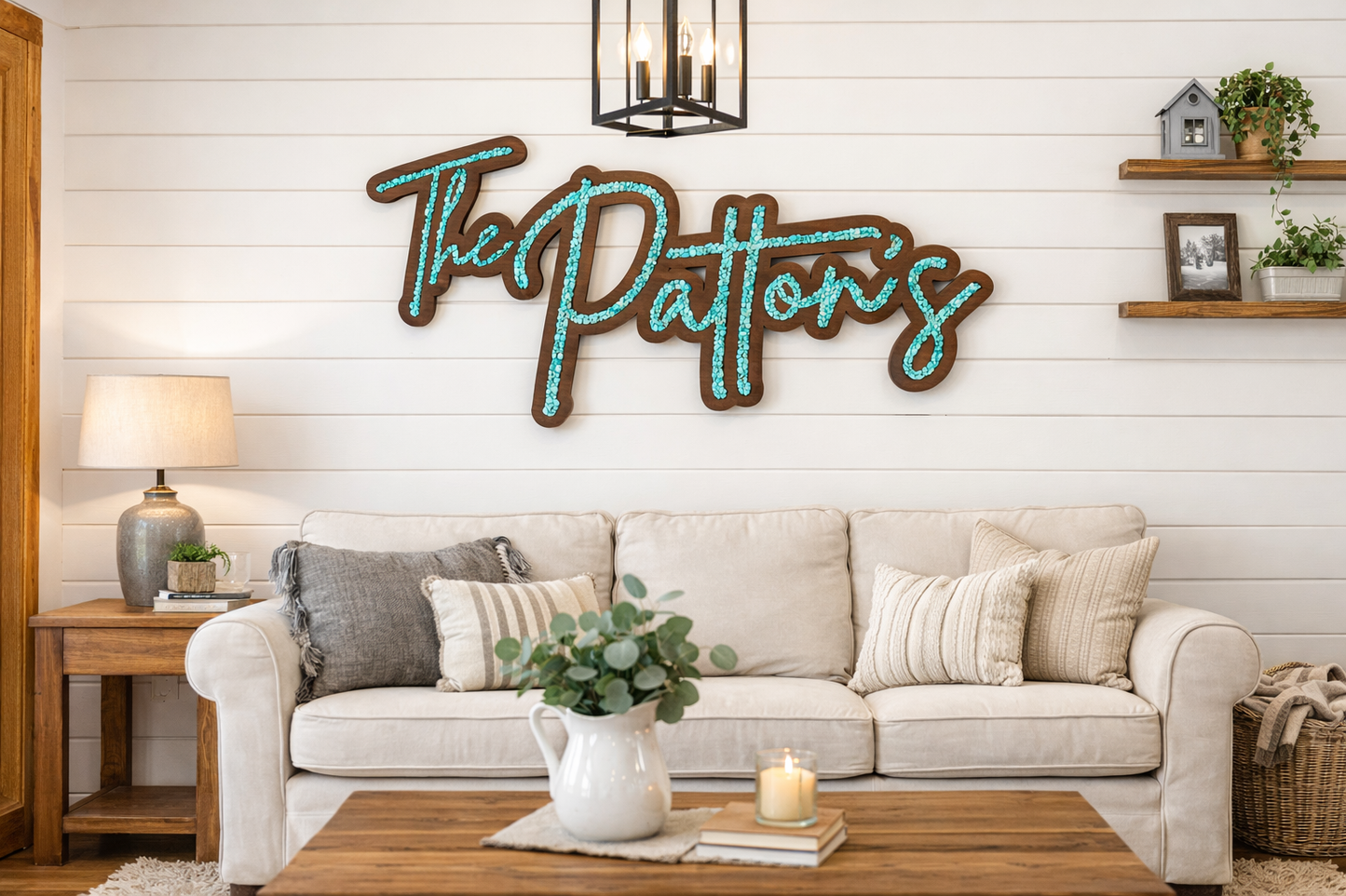 Heirloom Wood Name Signs - Cursive Inlay