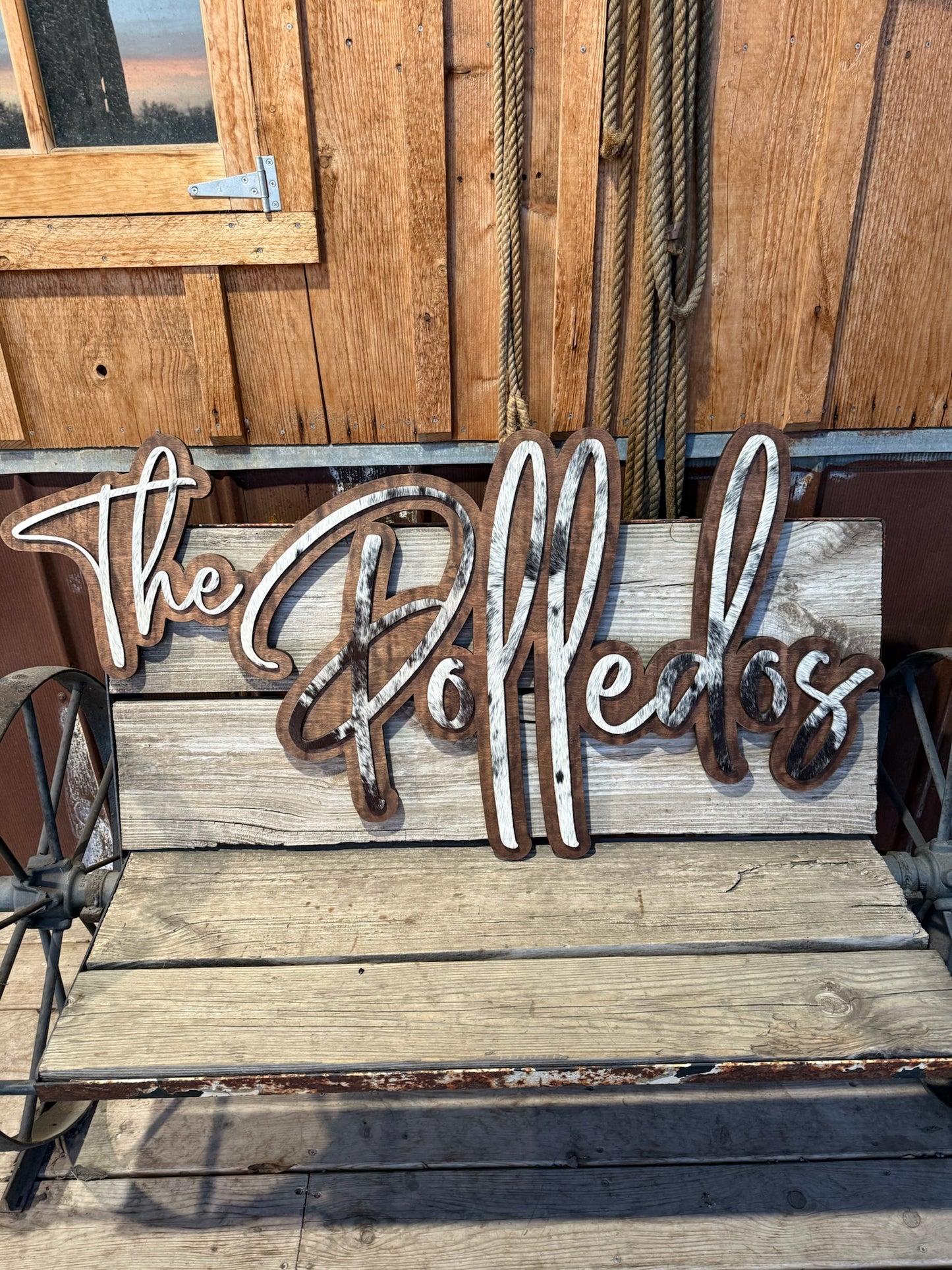 Name Sign Cowhide Cursive
