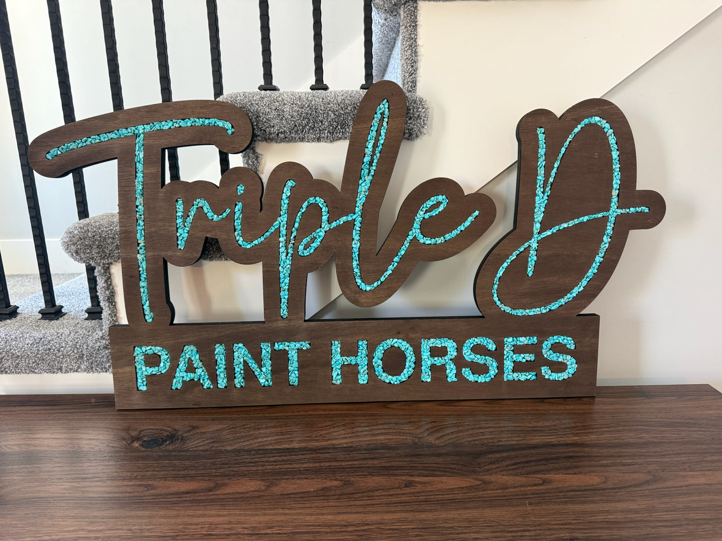 Heirloom Wood Name Signs - Cursive Inlay