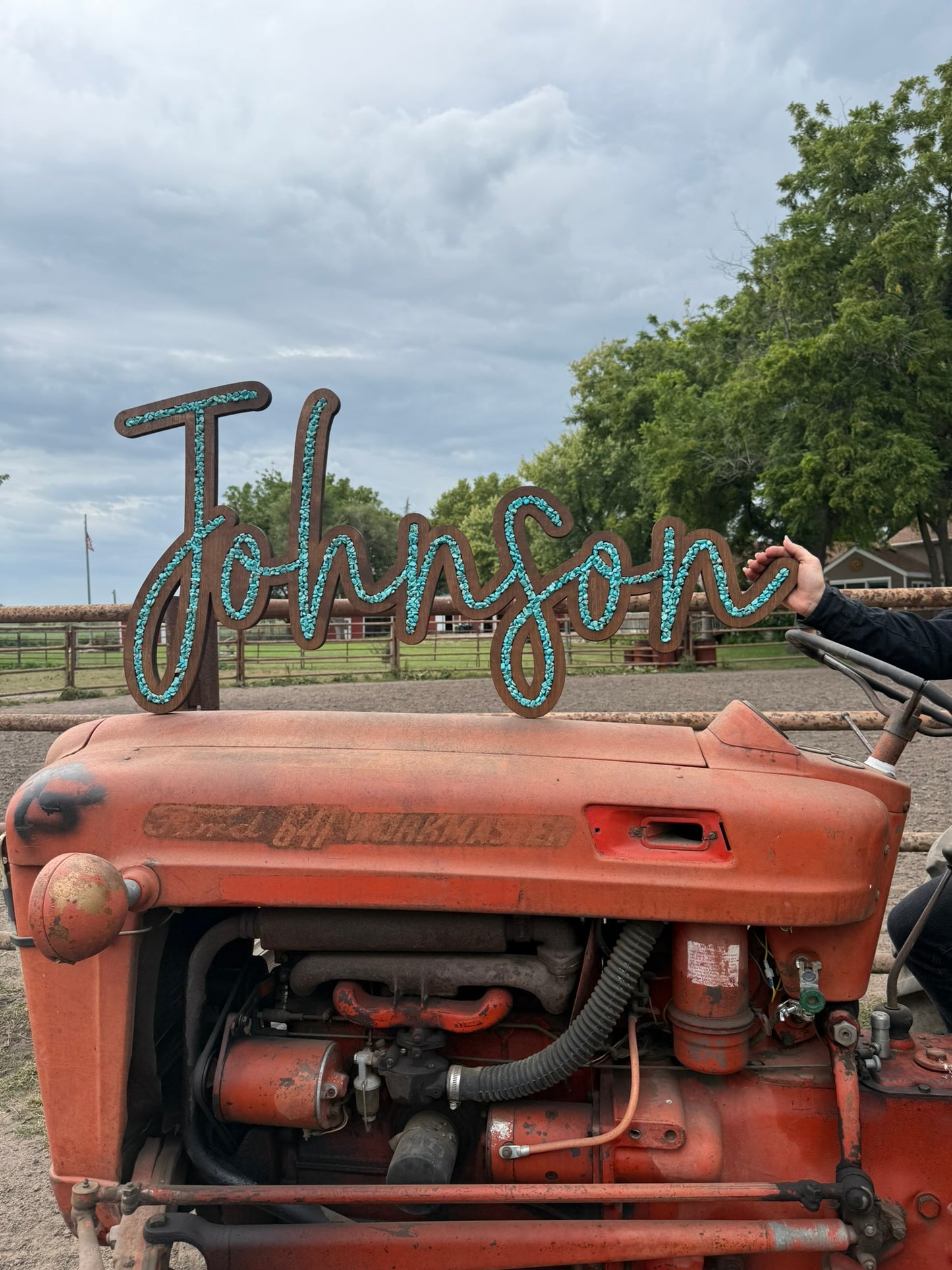 Name Sign - Cursive - Wood + Inlay